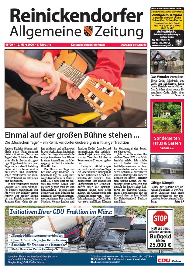 Titelseite der RAZ Ausgabe 05/20