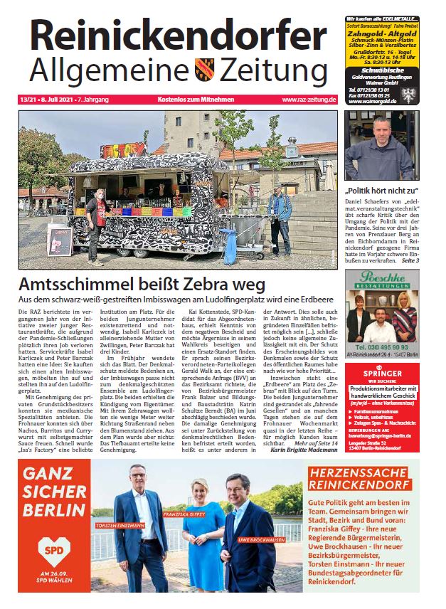 Titelseite der RAZ 13/21